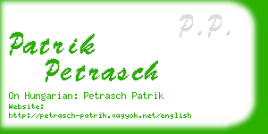 patrik petrasch business card